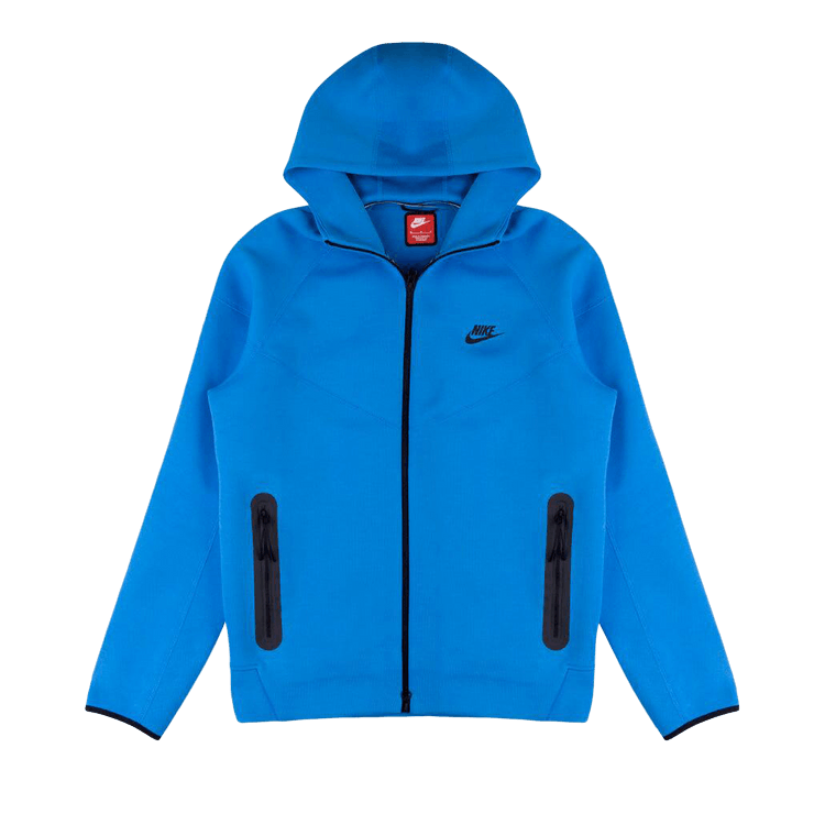 Толстовка Nike Sportswear Tech Fleece Windrunner с капюшоном на молнии 'Светло-синий/черный'
