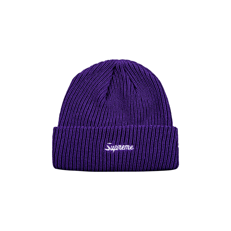 SUPREME ビーニー ブラック パープル Supreme Loose Gauge Beanie 