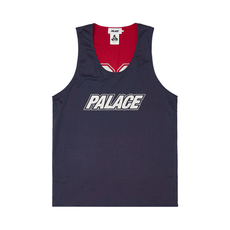 Buy Palace Mesh Reverso Border Vest 'Navy' - P26ES046 | GOAT AE