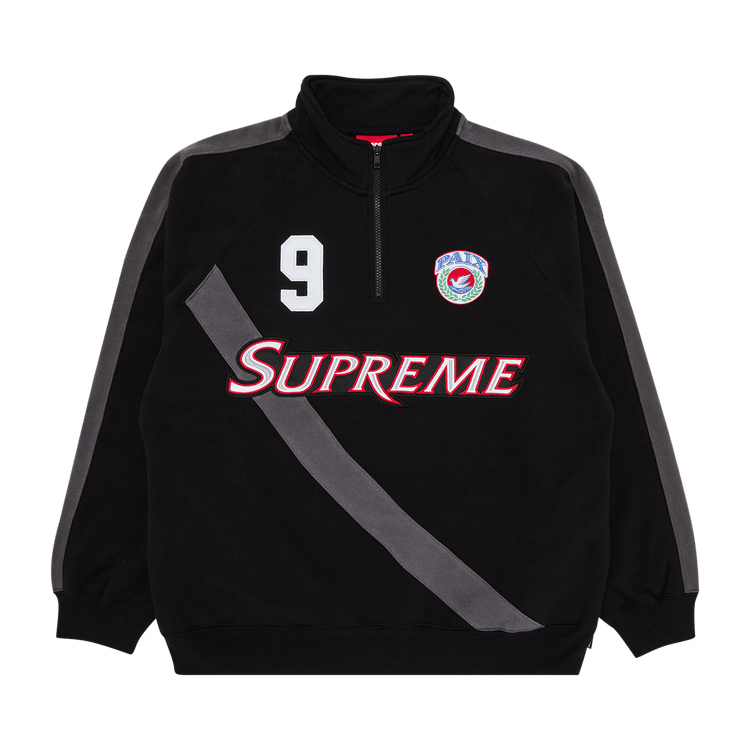 Buy Supreme Equipé Half Zip Sweatshirt 'Black' - SS24SW55 BLACK | GOAT