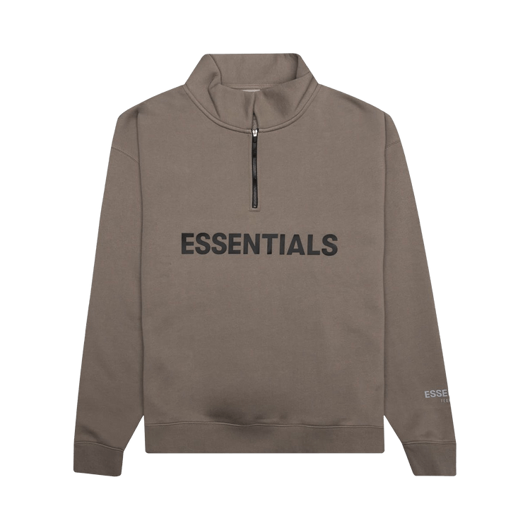 Fear of god essentials half zip pullover hoodie clearance