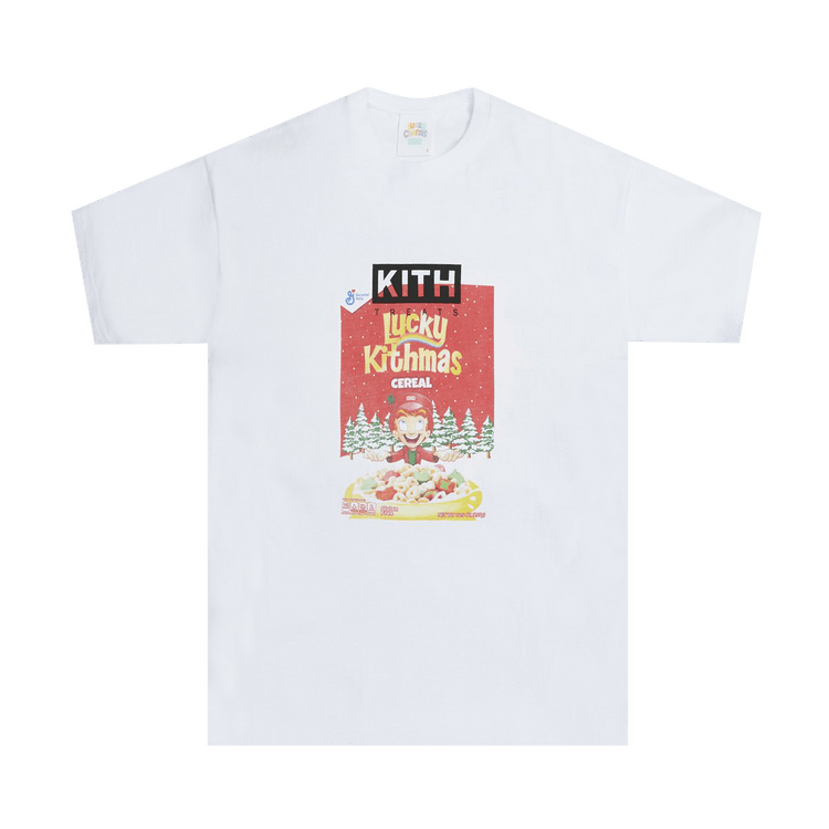 Buy Kith For Lucky Charms Kithmas Cereal Box Vintage Tee White KH030012 101 GOAT