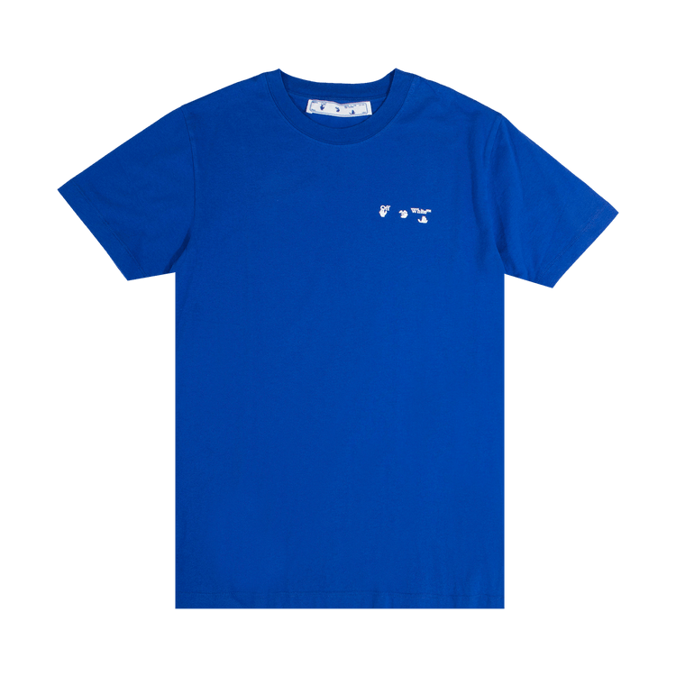 Tシャツ・カットソー Off-White Men T-shirt Blue OMAA120S23JER020 6901 Buy Off-White Logo Slim Tee 'Blue' - OMAA027S21JER0034501 | GOAT