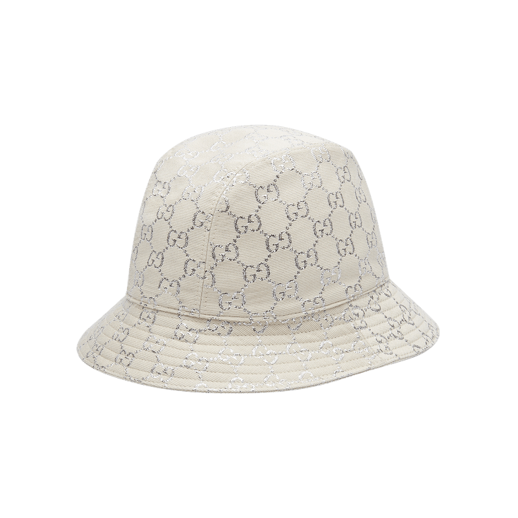 帽子 GUCCI GG Lame Bucket Hat 631951 Buy Gucci GG Lamé Bucket Hat 'White' - 631951 3HK74 9000 | GOAT