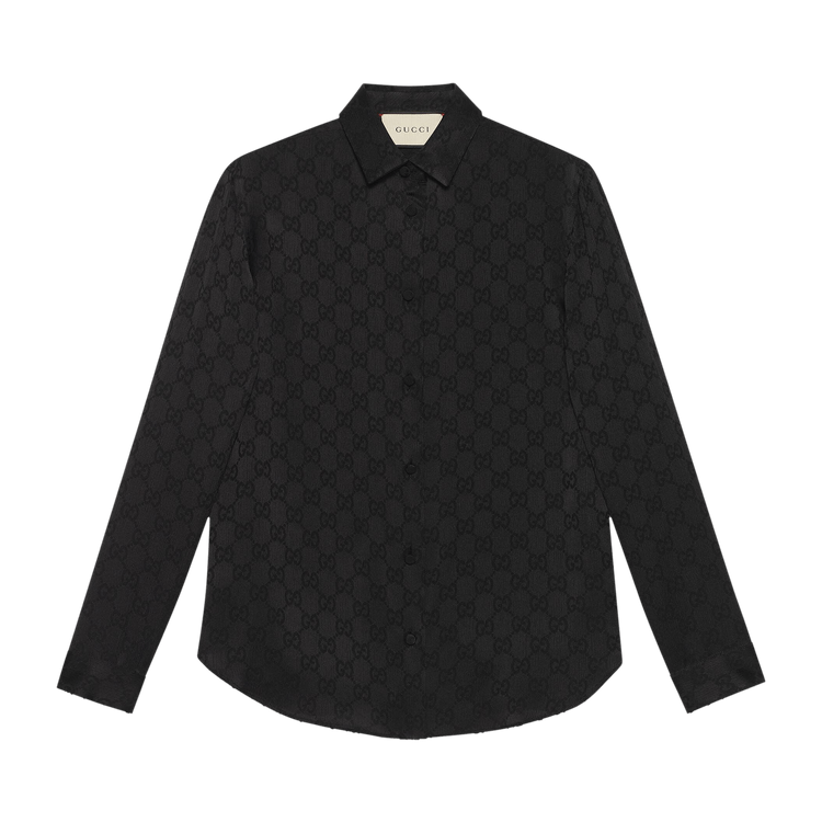 Buy Gucci GG Crépe De Chine Silk Shirt 'Black' - 627773 ZAEJF 1000