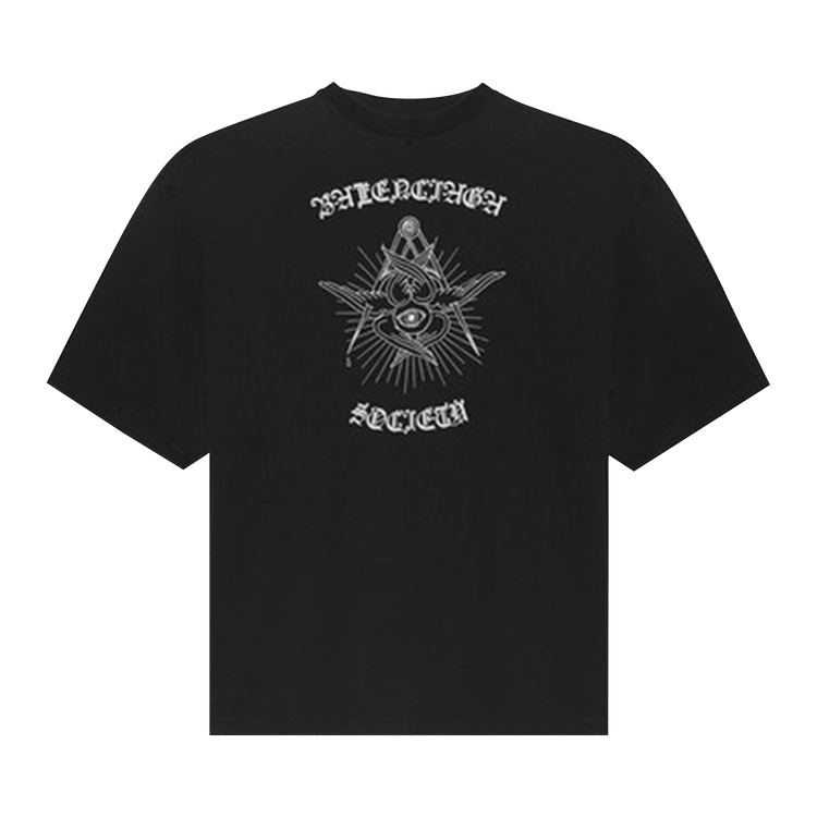 Buy Balenciaga Gothic XL T-Shirt 'Black' - 641614 TJV78 1000 | GOAT