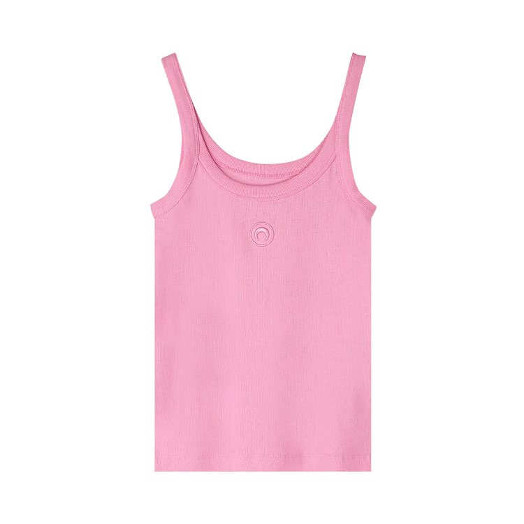 Buy Marine Serre Crescent Moon Embroidered Tank Top 'Pink