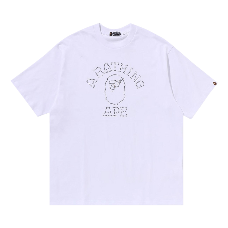 トップス A BATHING APE G-SNK COLLEGE TEE WHITE A BATHING APE atmos Bape A Bathing Ape G-Snk College Tee