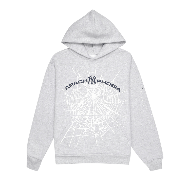 Buy Sp5der Arach NY Phobia Hoodie 'Ash Grey' - SP5 ASHNY HD