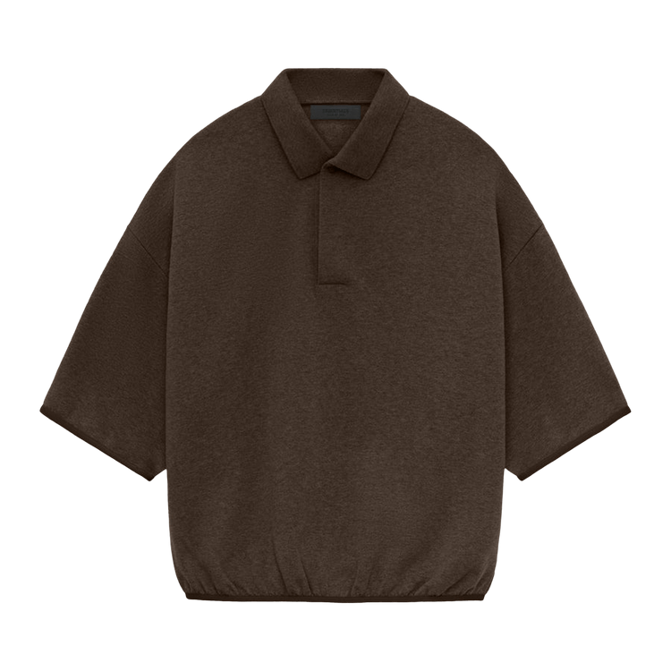 Buy Fear of God Essentials 3/4 Sleeve Polo 'Heather Wood