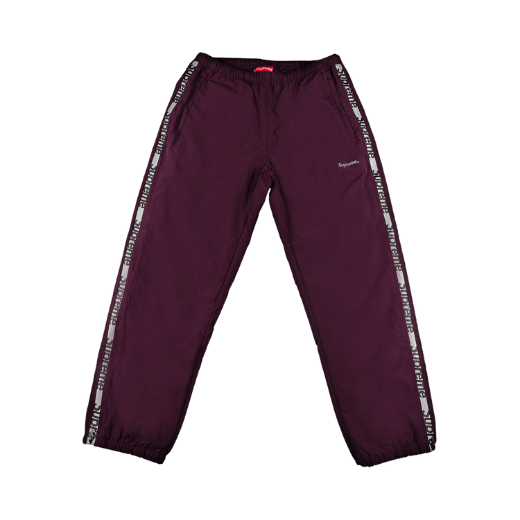 Supreme Reflective Zip Track Pant Purple Culture Circle
