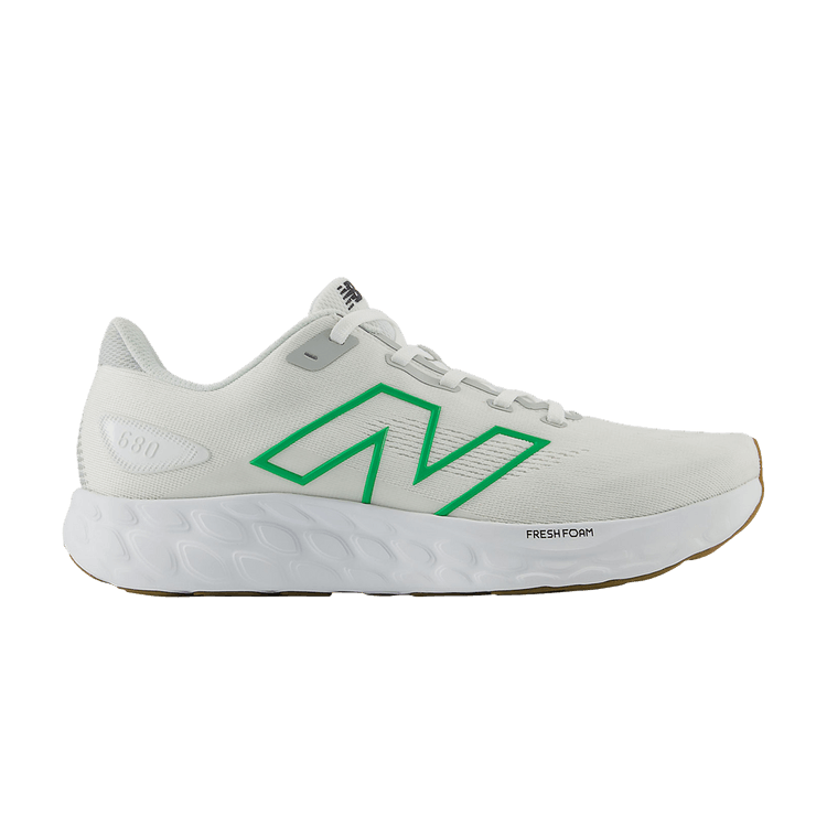 New Balance Fresh Foam 680v8 White Brighton Grey Kelly Green