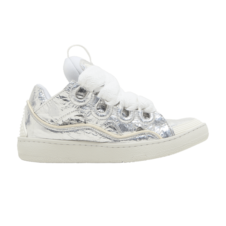 Lanvin Wmns Curb Sneakers Crinkled Metallic Leather Culture Circle