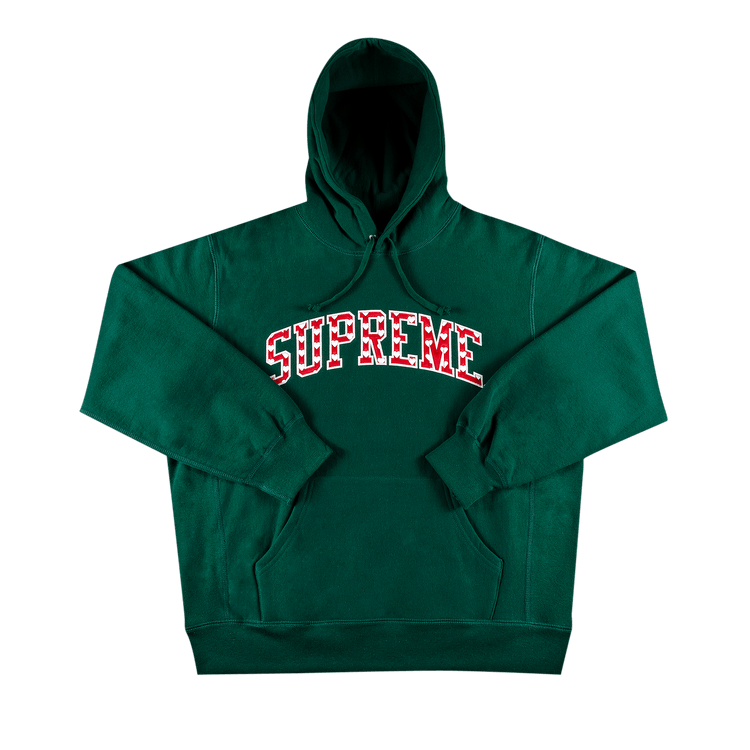 Buy Supreme Hearts Arc Hooded Sweatshirt 'Dark Green' - SS21SW15