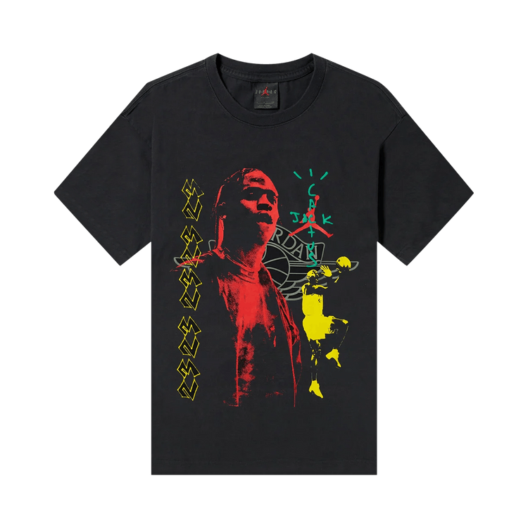 Buy Cactus Jack by Travis Scott x Air Jordan MJ 1 T-Shirt 'Black' - CK4028  010 | GOAT
