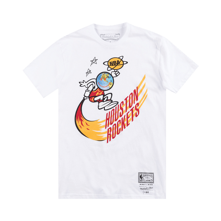 Buy Cactus Jack by Travis Scott x BR x Mitchell Ness Rockets T Shirt White BMTRMM19094 HROWHIT GOAT