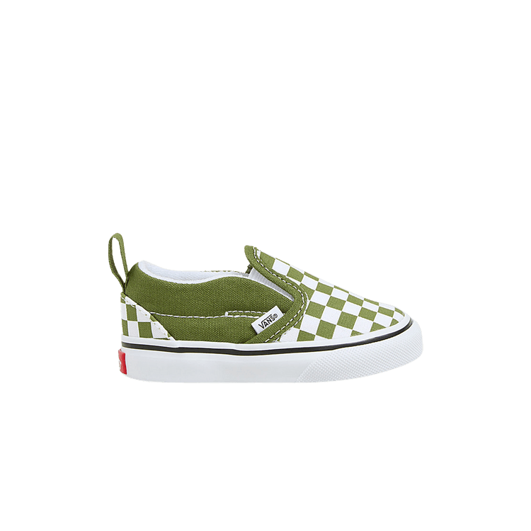 Slip-On V Toddler 'Checkerboard - Pesto'