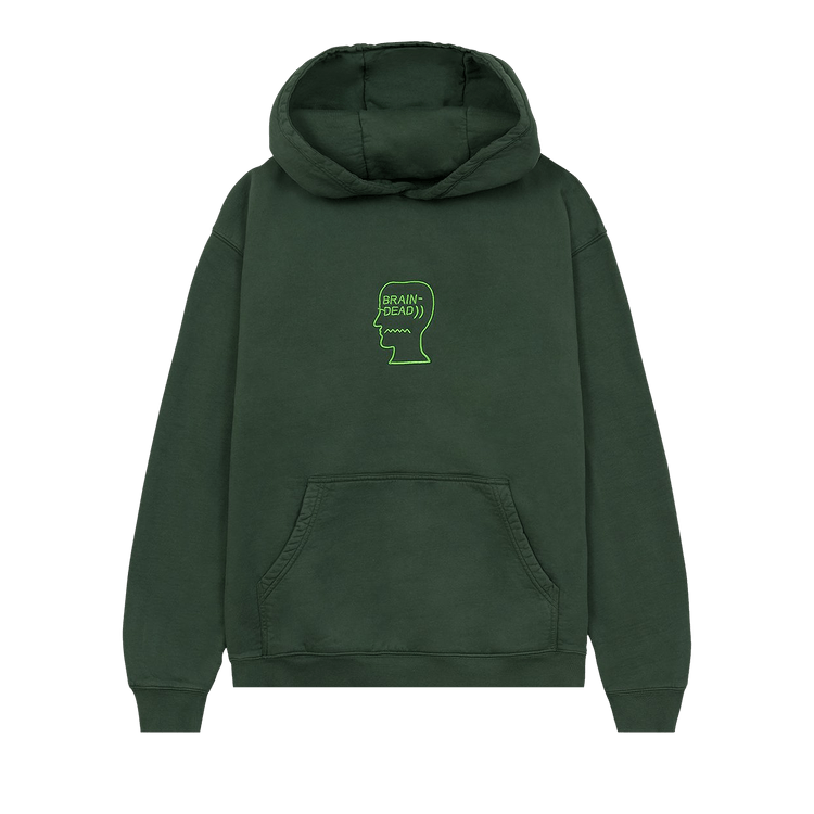 Buy Brain Dead Heavyweight Embroidered Logo Head Hoodie Buy Brain Dead Heavyweight Embroidered Logo Head Hoodie