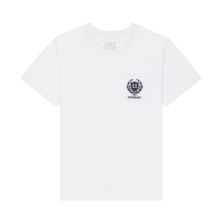 Buy Givenchy Crest Logo T-Shirt 'White' - BM71J83YL0 100 | GOAT