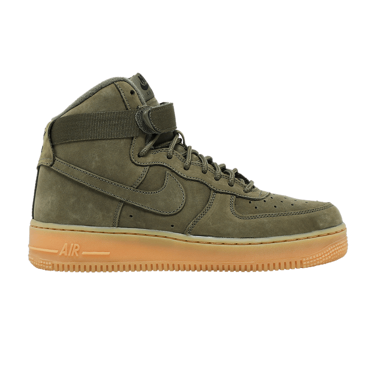 nike air force 1 07 trainers medium olive white gum