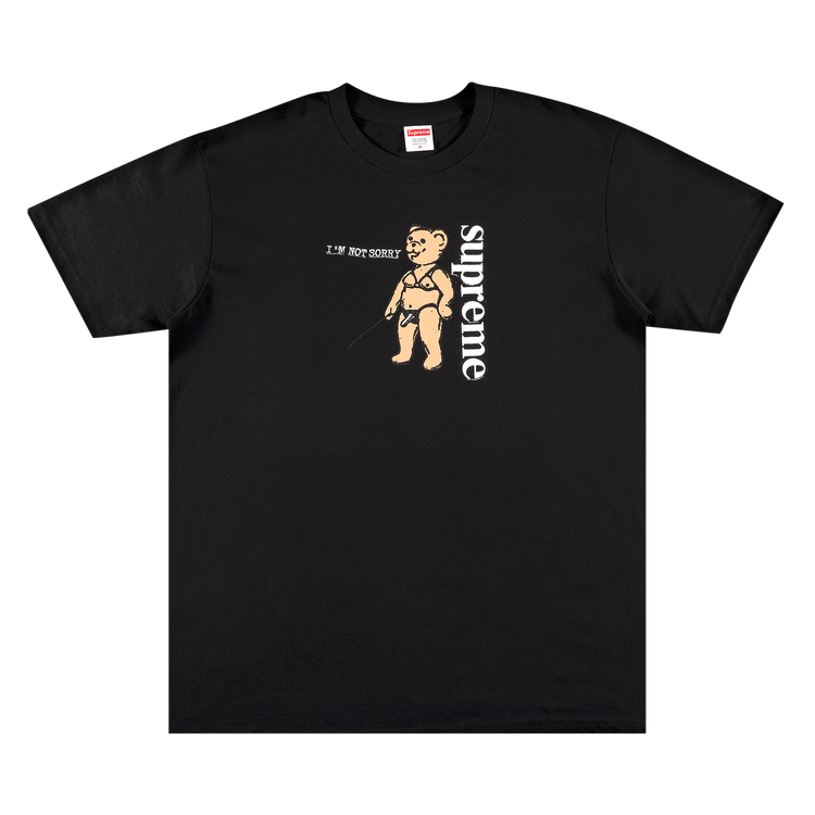 Mens Tshirts Supreme Bear T Shirt Buy Supreme Not Sorry Tee 'Black