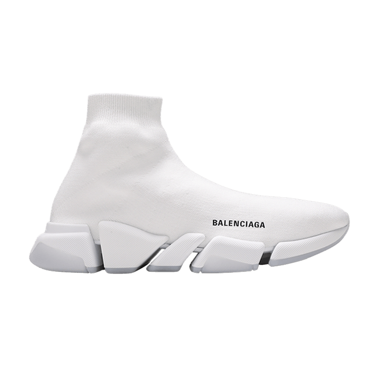 All white balenciaga speed trainer hot sale