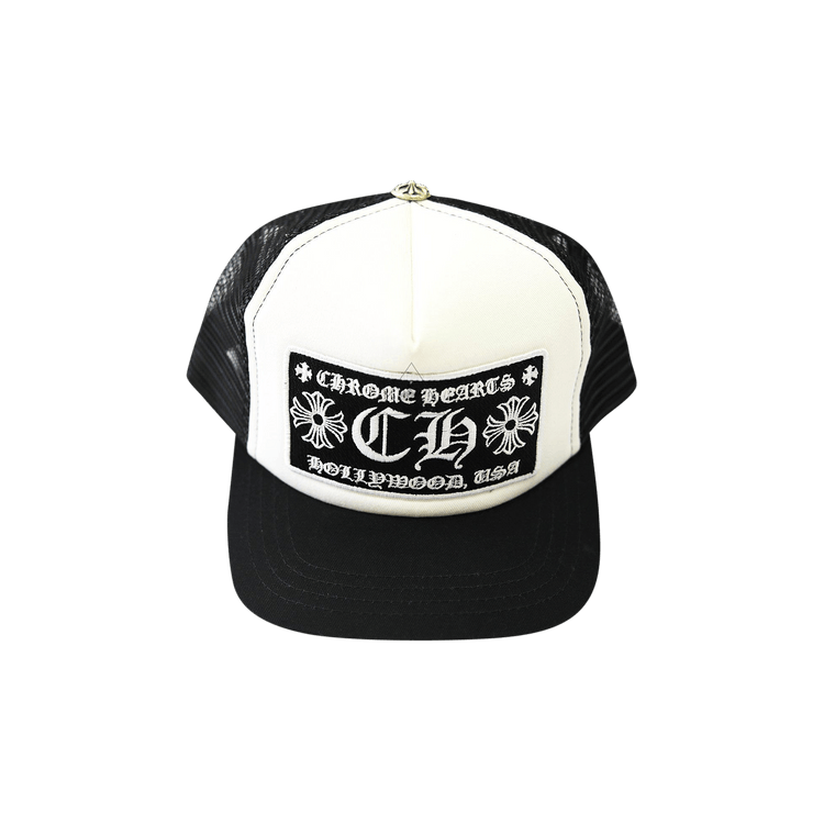 Chrome Hearts Ch Hollywood Trucker Hat 'Black/White'