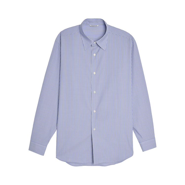 Buy Auralee Stripe Shirt 'Sax Blue Stripe' - A24SS01WW