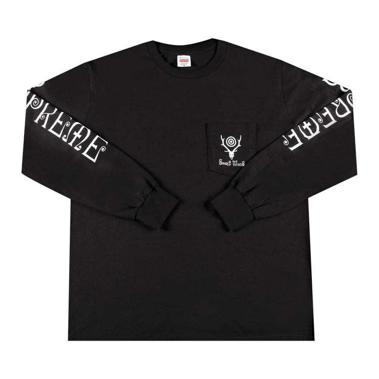 Buy Supreme x SOUTH2 WEST8 Long-Sleeve Pocket Tee 'Black' - SS21T1