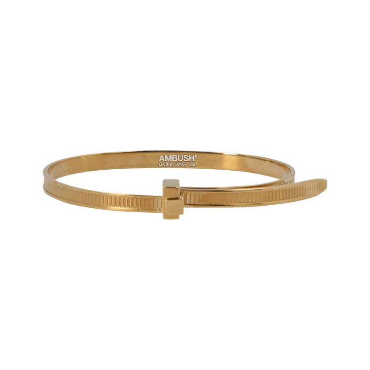 完璧わいふによる Buy Ambush Zip Tie Bracelet 'Gold' - BMOA008S21MET0027600 アクセサリー