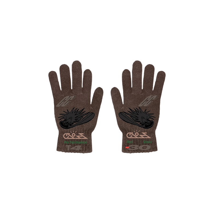 Buy Cactus Jack by Travis Scott Cross Gloves 'Brown' - CJJ6