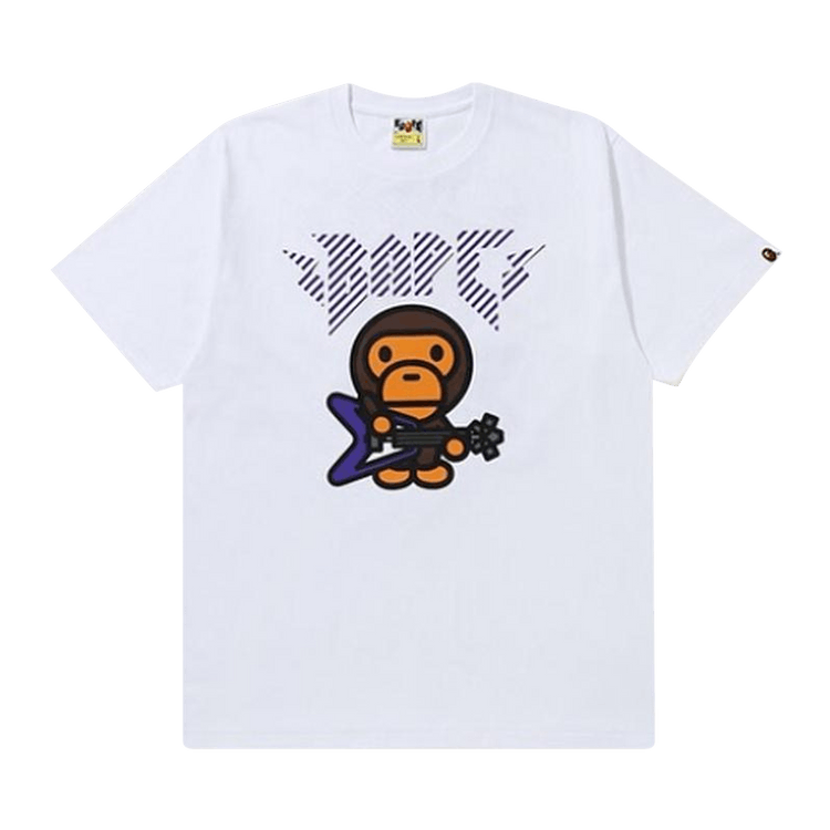 Buy BAPE Baby Milo Rock Guitar Tee 'White' - 2G80 110 015 WHITE | GOAT