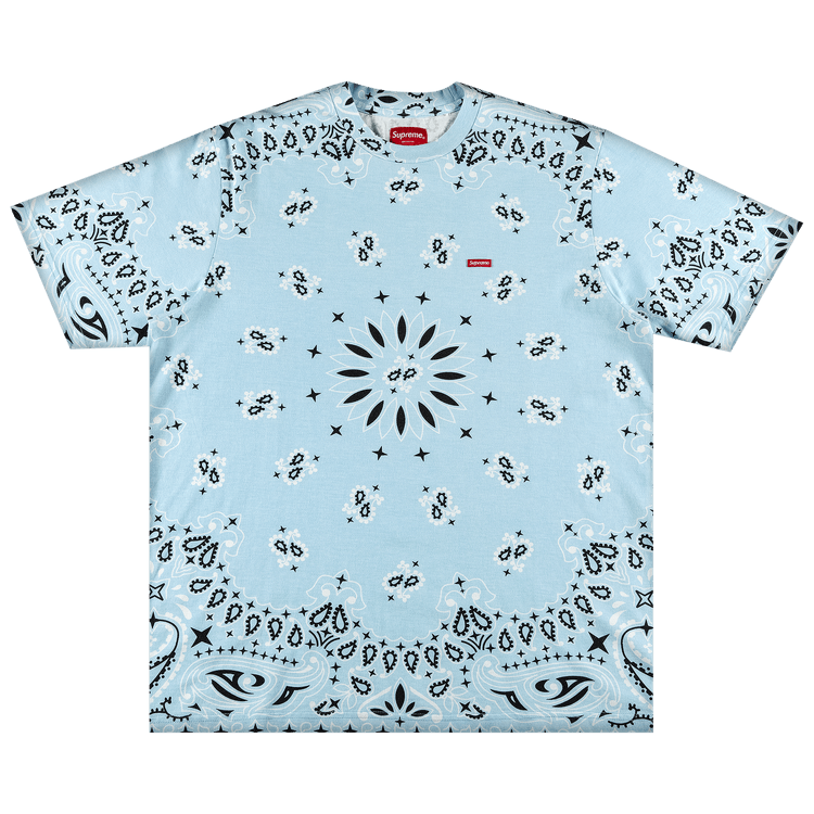 Buy Supreme Small Box Tee 'Light Blue Bandana' - SS21KN3