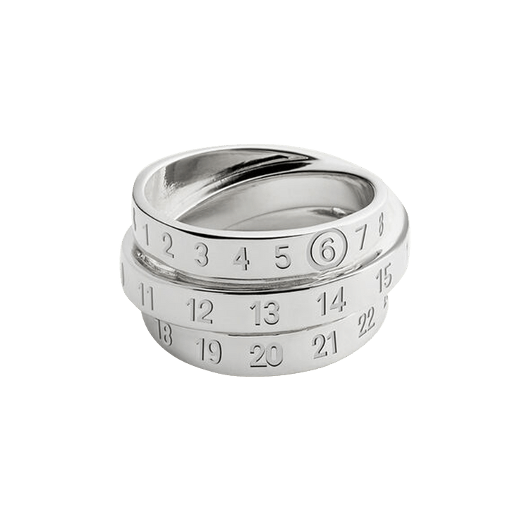 Buy MM6 Maison Margiela Metal Tripple Logo Ring 'Polished Palladio' -  SM6UQ0073 P6627 951 | GOAT