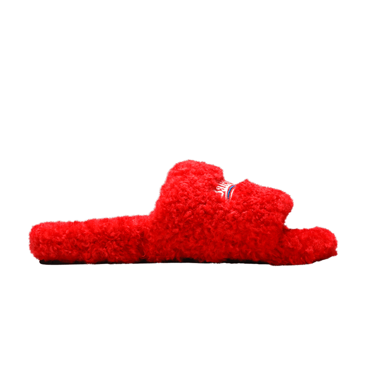 Buy Balenciaga Wmns Furry Slides Red 654261 W2DO1 6596 GOAT