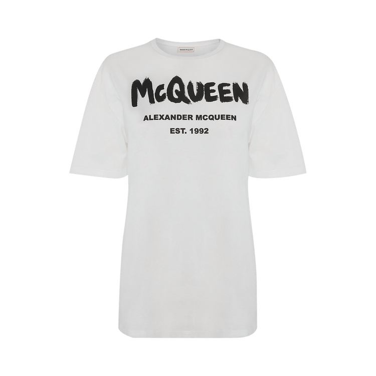 Buy Alexander McQueen Graffiti T-Shirt 'White/Black