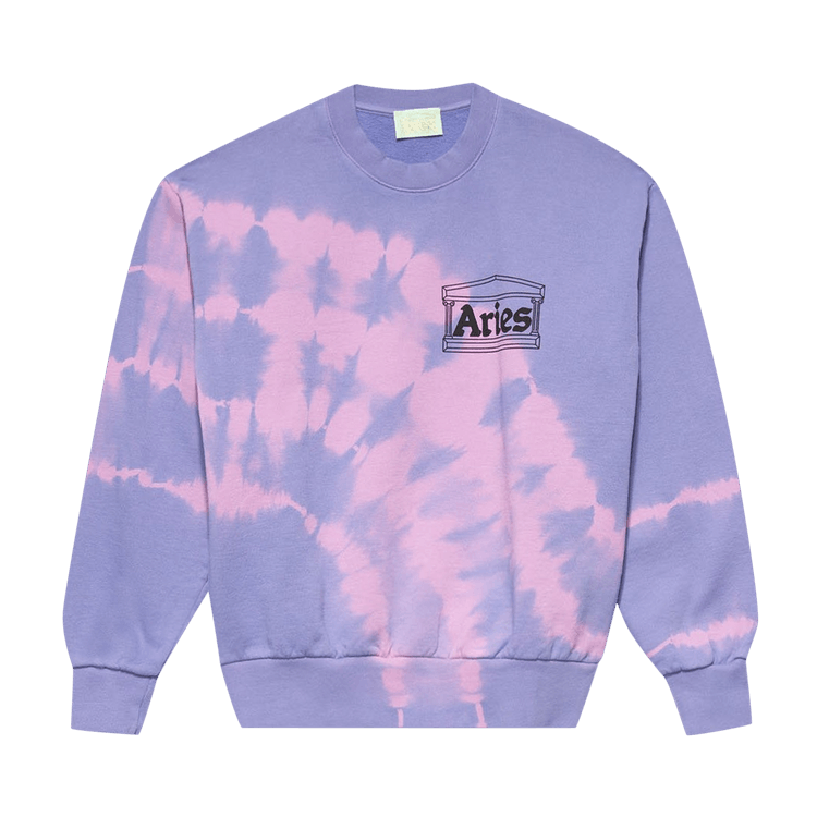 Buy Aries Tie-Dye Temple Sweatshirt 'Lilac' - SRAR20201 LILA
