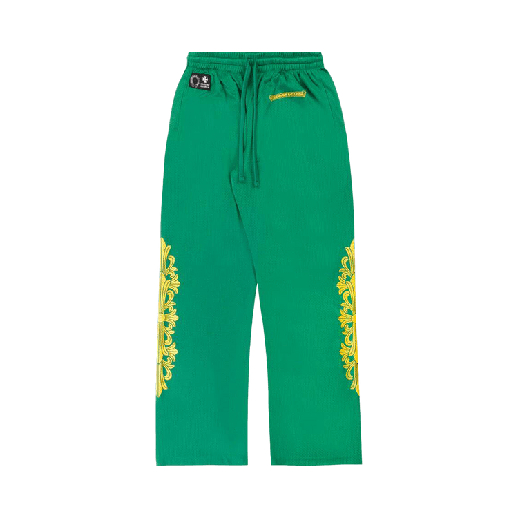 Buy Chrome Hearts Floral Mesh Jersey Pants 'Green/Gold' - 1383