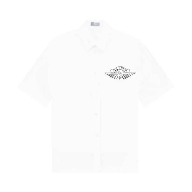Size xs Dior x Air Jordan Short-Sleeve Button Up Shirt 'White'