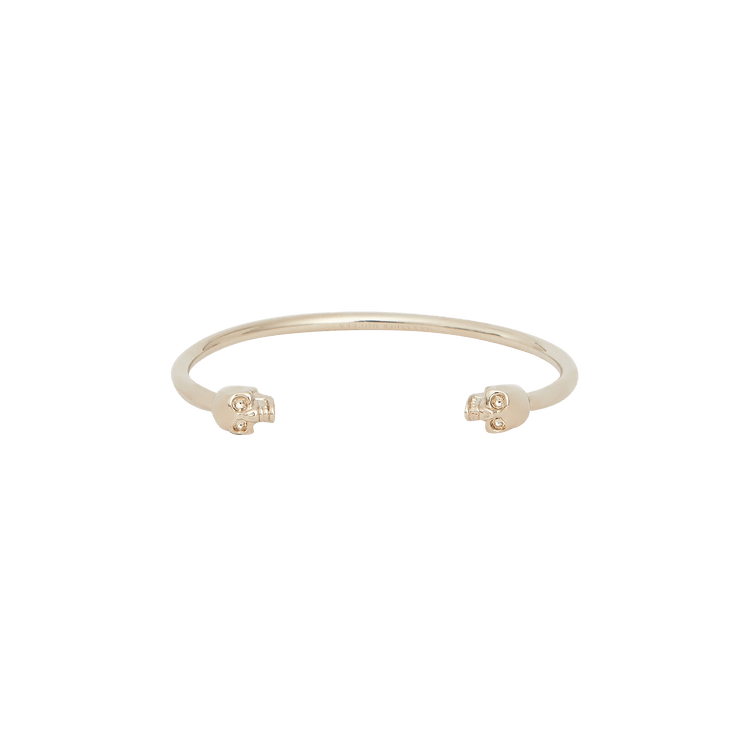 ALEXANDER McQUEENブレスレット THIN TWIN SKULL Thin Twin skull bracelet | アンティークゴールド | Alexander