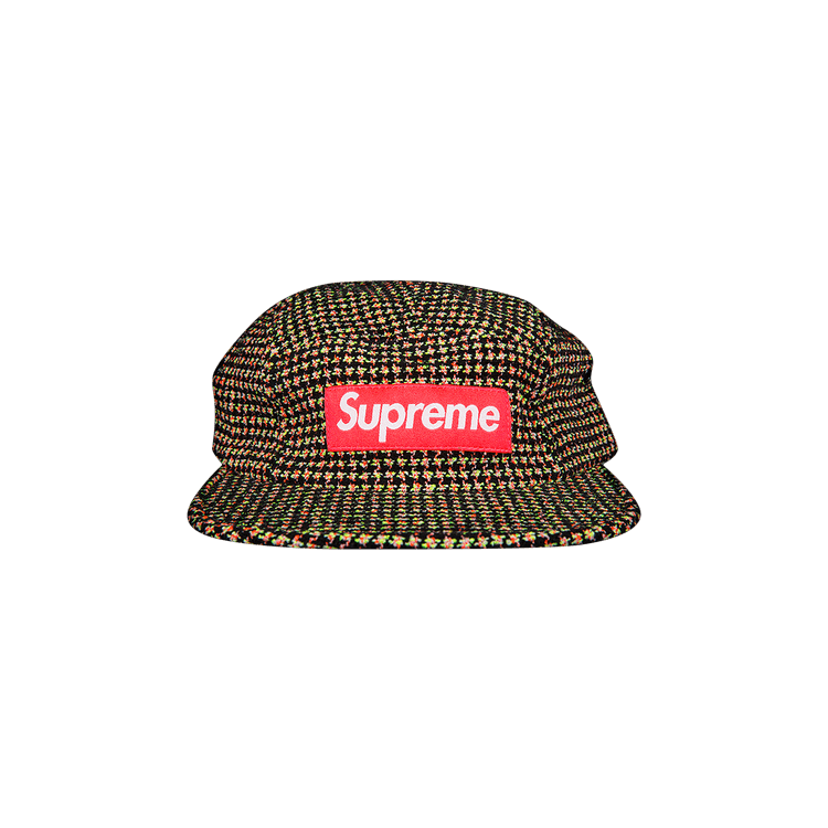 Buy Supreme Bouclé Houndstooth Camp Cap 'Neon' - FW17H10 NEON | GOAT