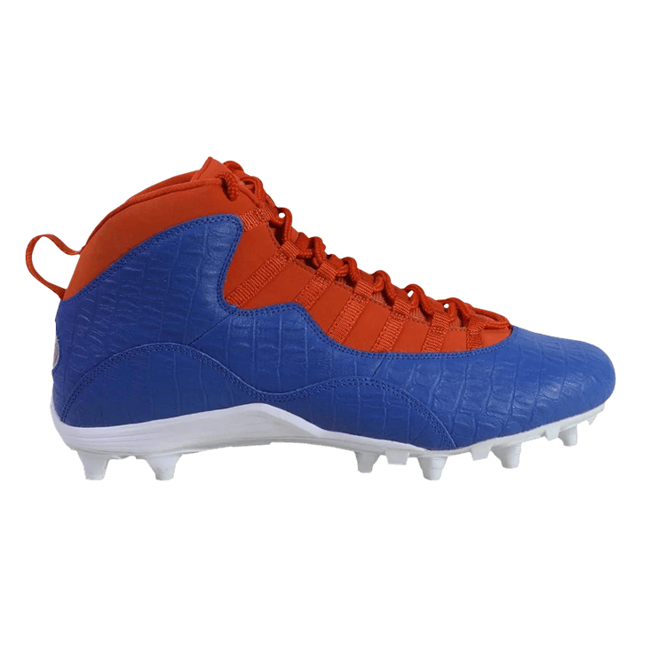 Blue and orange jordans 10 clearance