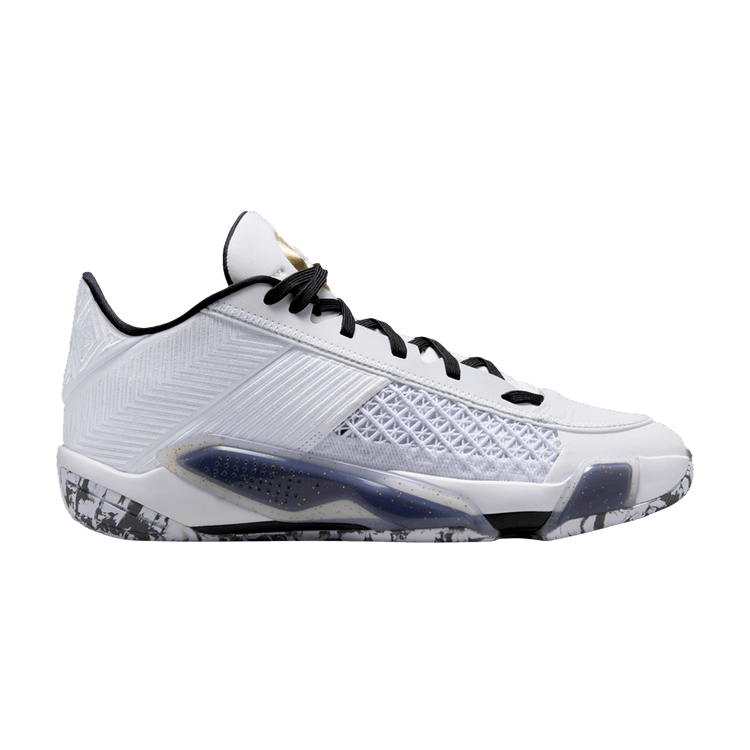 Air Jordan 38 Low PF 'White Metallic Gold Black'
