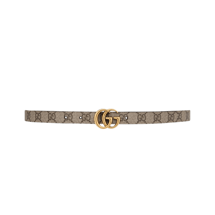 GUCCI｜BELTS (659417 92TIC 9769) Reversible GG Marmont wide belt in beige GG Supreme and red