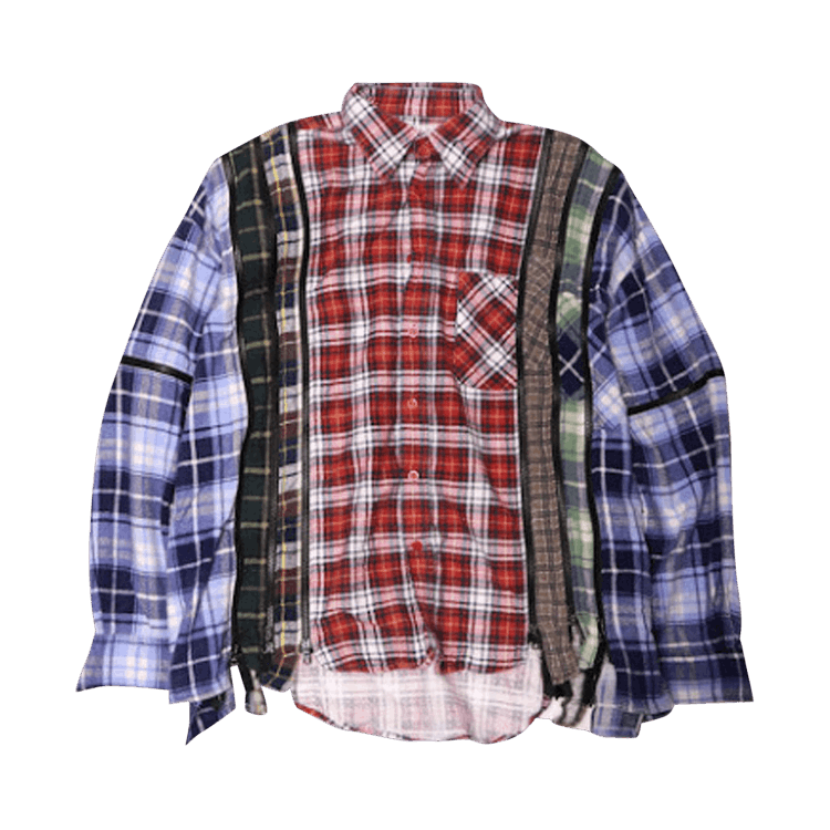 Buy Needles Custom 7 Cuts Zipped Wide Flannel Shirt