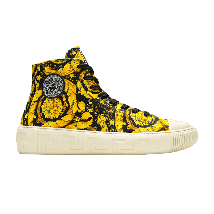 Buy Versace Canvas High 'Barocco Print - Black Gold' - DSU8403