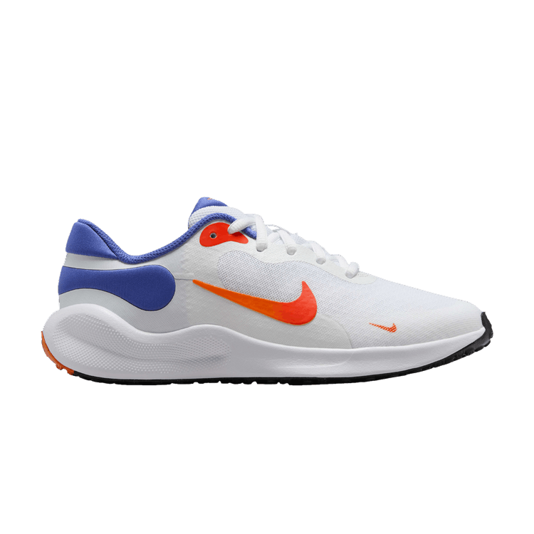 Nike Revolution 7 White Astronomy Blue Total Orange Team Orange (GS)