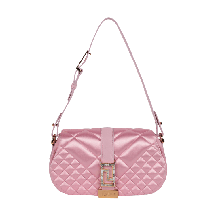 Buy Versace Greca Goddess Quilted Satin Shoulder Bag 'Pale