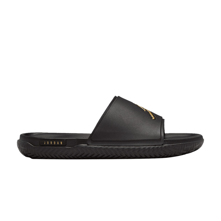Gold jordan slides on sale