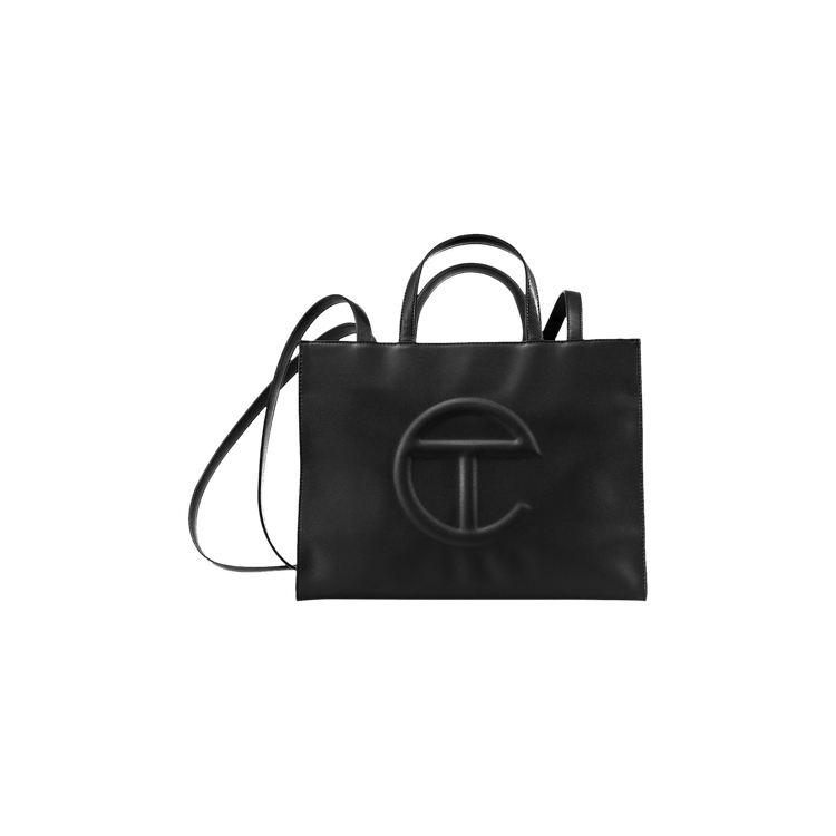 Telfar medium black shopping bag sale